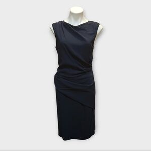 MM Lafleur The Alex 2.0 Dark Blue Sleeveless Side Twist Dress